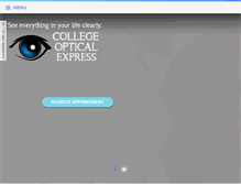 Tablet Screenshot of collegeoptical.com